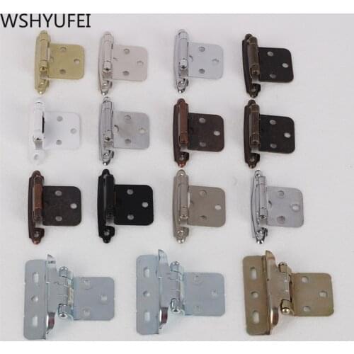 WSHYUFEI Spring Loaded Stainless Steel Butt Hinges kitchen Cabinet Door Drawer Jewelry Wood Box hinge Furniture Hardware