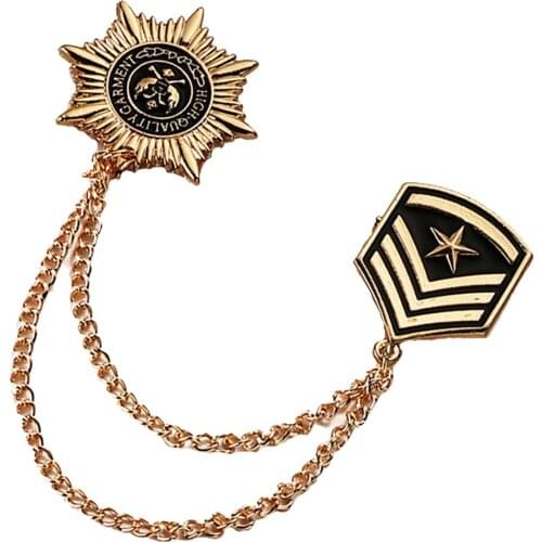 Badge Art Decoration Vintage Anise Star Brooch Costume Uniform