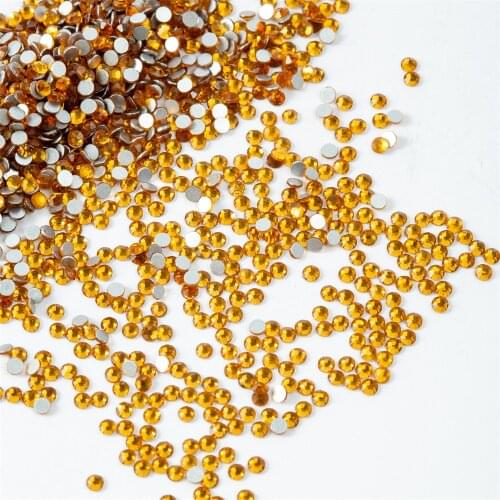 Golden SS3-SS30 Non Hot Fix Rhinstone Glitters Strass Glass Crystal and Stones Nail art Rhinestone for Nails 177