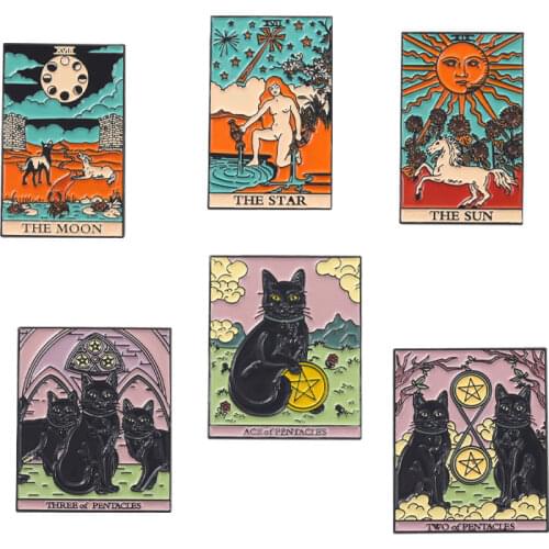 Punk Coffin Book Witchcraft Heart-shape Brooch Enamel Pin Metal Broches for Women Badge Pines Metalicos Brosche Accessories