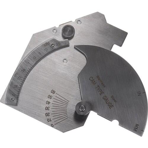 1pcs Silver Bridge Cam Gage Test Ulnar Welding Gauge Ruler Welding Inspection Gauge Inch Millimeter Measure Tool