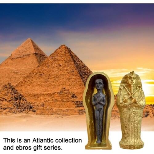 1pcs Ancient Egyptian Coffin with Mummy Figurine Resin Craft Collectible Small Ornaments Miniature Model home decor