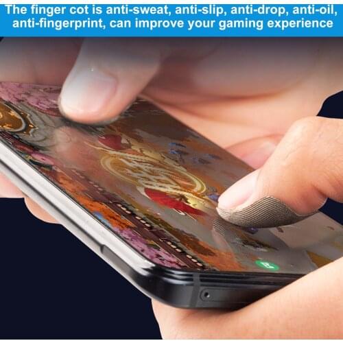 10pcs Gaming Finger Sleeve Breathable Fingertips For Games Anti-Sweat Touch Screen Non Slip Carbon Fiber Finger Sleeve Dropship