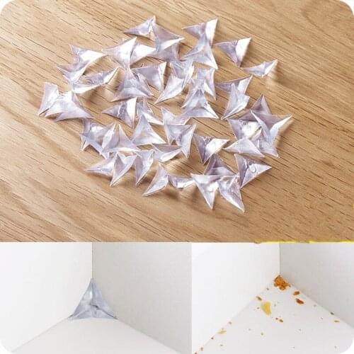 10pcs/lot Transparent Triangle Crystal Corner Wardrobe Cabinet Drawer Dustproof Corner Crystal Angle Dust Stopper Rubber