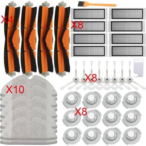 2* Main Brush+6 *Side Brush + 4* HEPA Filter Suitable for xiaomi vacuum 2 roborock s50 xiaomi roborock Mi Robot parts filters