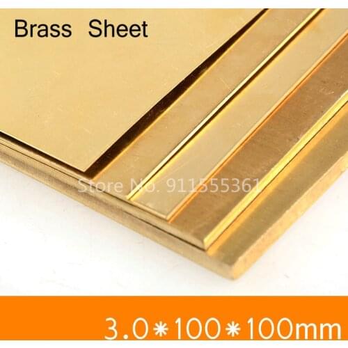3 * 100 * 100mm Brass Sheet Plate of CuZn40 2.036 CW509N C28000 C3712 H62 Customized Size Laser Cutting NC Free Shipping