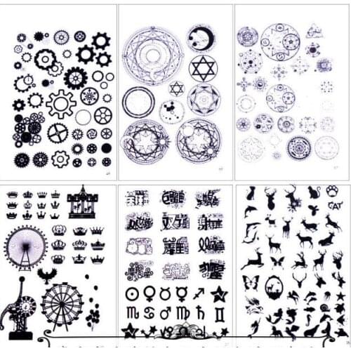 5pcs Crystal Epoxy diy material Black transparent material Hepburn cat magic array constellation Epoxy filling material