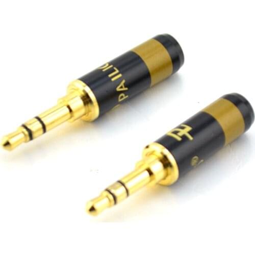 5pcs High Quality 3.5mm Male Plug Pailiccs Plated Stereo Audio Jack soldering