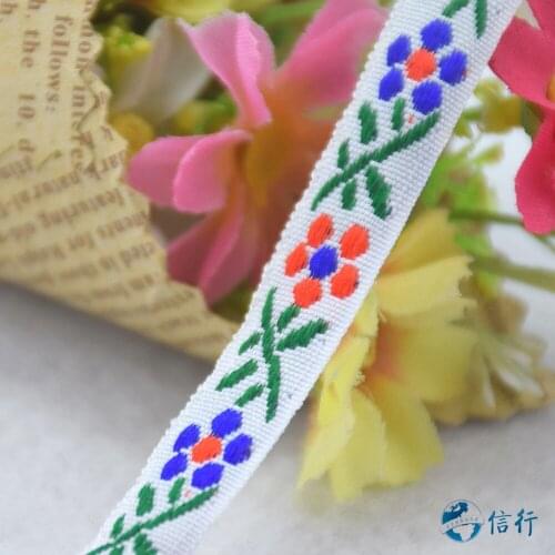 7meters 10mm width, embroidery jacquard ribbons Grosgrain ribbon,lace ribbons DIY hairbow accessories, sewing wupplies#3505