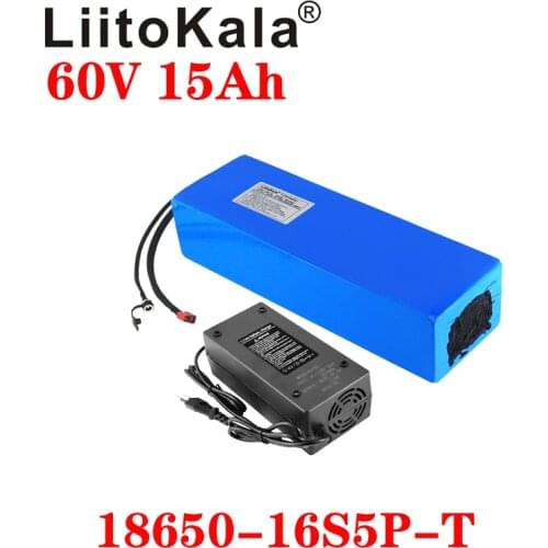 LiitoKala E-bike battery 60V 15Ah 18650 16S5P li-ion battery pack bike conversion kit bafang 1000w BMS High power protection