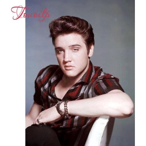TOUOILP 5D DIY Diamond Painting Full Square/Round Drill "Super rock star Elvis" 3D Embroidery Cross Stitch Mosaic Home Decor