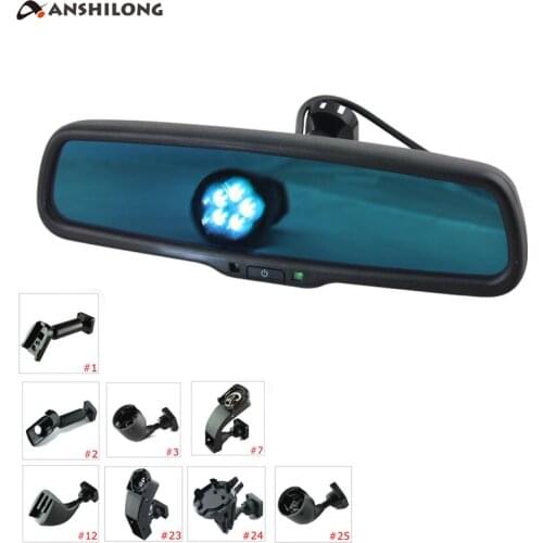 ANSHILONG Car Rear View Rearview Interior Auto Dimming Mirror with Special Bracket