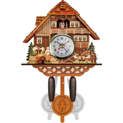 Nordic Retro Cuckoo Wall Clock Cuckoo Time Alarm Clock Home Cuckoo Wall Clock Time Alarm Clock Nordic Retro Living Room