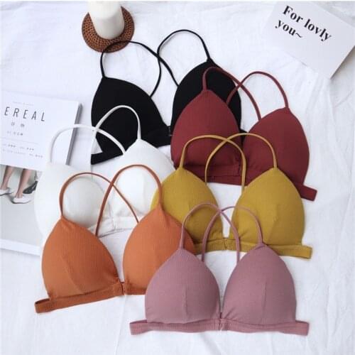 Women Cotton Bra New Sexy Top Push Up Small Chest Ladies Thin Bra Tube Top Bra Female Crop Top Women Underwear Bralette