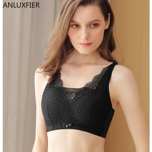 H9743 Large-Size Non-Steel Ring Top Anti-Sagging Shaping Gathered Underwear Womens Beautiful Back Seamless Adjustable Bra