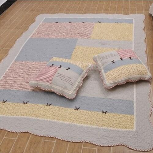 Cotton thickening 100% Large bedroom floor mats carpet baby crawling mat blanket mattress slip-resistant pad