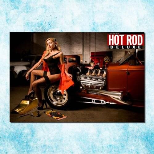 Hot Rod Muscle Art Silk Canvas Poster Print 13x20 24x36 Inches Picture for Room Wall Decoration-006
