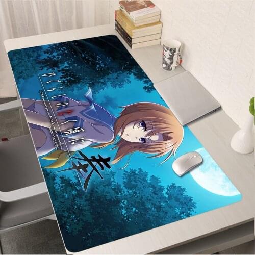 Anime Cartoon DeskMat higurashi no naku koro ni Gaming Accessories Mouse Pad Pc Gamer Girl Mousepad 900x400 Computer Laptop Pads