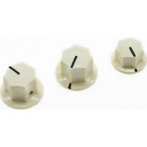 KAISH Set of 3 USA Spec JB Knobs 1/4" J Bass Large and Small Knob Set Ivory