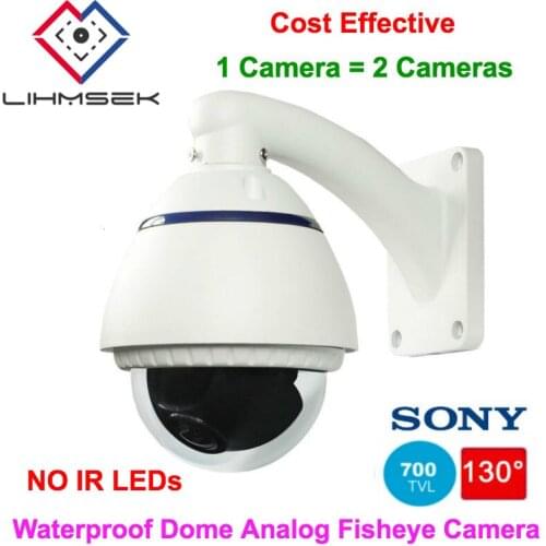 Lihmsek LM Security 1/3" Sony Super HAD II CCD Analog 700TVL 130 Degree Fisheye Wide Angle Lens Dome Camera for outdoor use