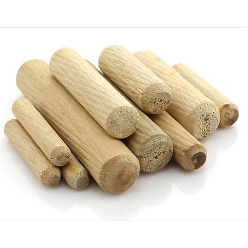 Round Rafts, Wooden Stoppers, Wooden Sticks, Twill Wood, Wooden Nails, Furniture Connectors, Three-In-One M12*40 10 PCS
