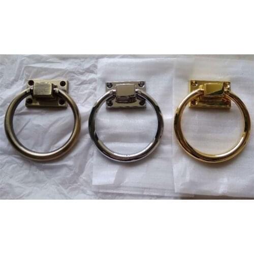 Shaky drop rings furniture handles shiny silver Room wooden door wooden chair sofas pull chrome perilla tirador puerta