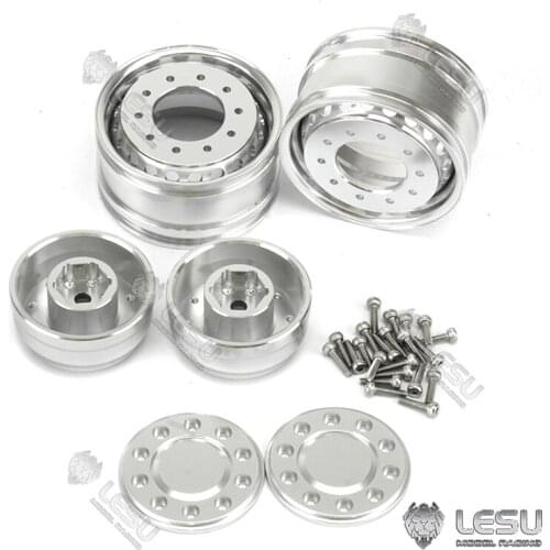 Metal LESU Front Wheel Hub for 1/14 DIY TAMIYA Axle RC Truck Bearing Brake Tractor Model Dumper