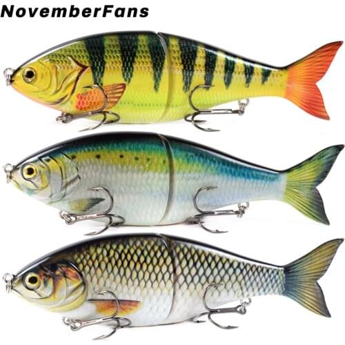 NovemberFans 17.8cm 82g Slow Sink Bass Lure Jointed Wobble Shad Fishing Lures Glide Bait Tackle