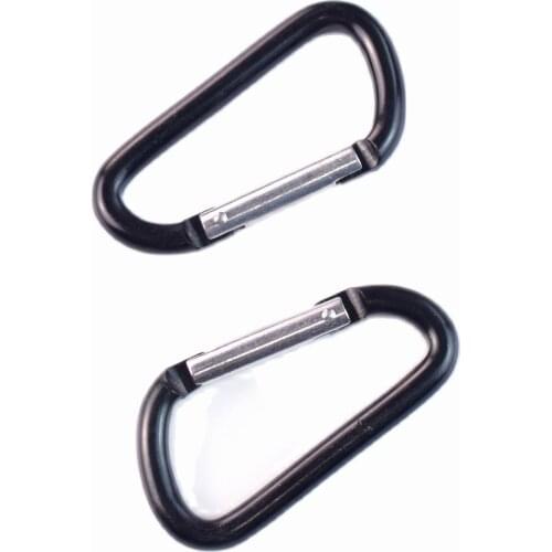 Climbing buckles climb ring Black spring buckle ring hook key buckle climbing accessories 63*28 mm
