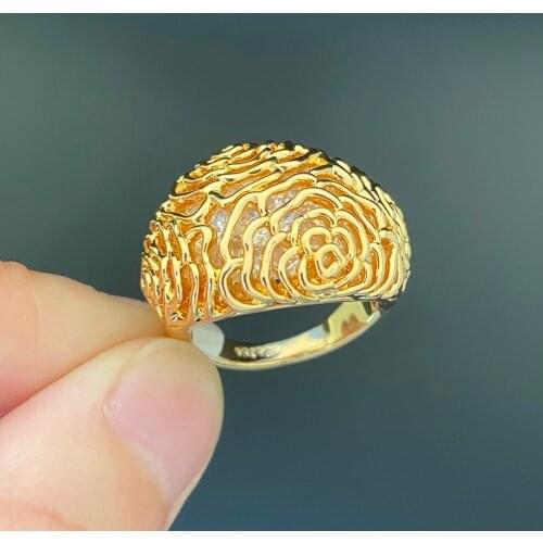 Birds Nest Rose Gold Hollow New Arrivals 2021 Stone Inside Zirconic Crystals Birthday Girl Gift Party Engagement Rings