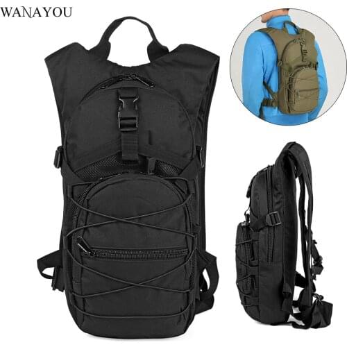 15L Waterpoof Tactical Backpack,Men Military Molle Hiking Hunting Bag,800D Oxford Cycling Bike Hydration Backpack,NO Water Bag