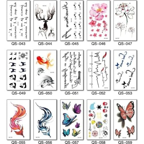 Waterproof Tattoo Sticker Men and Women Couple Tattoo Stickers Personality Tattoo Anti-sweat Breathable Body Art Fake Tattoo