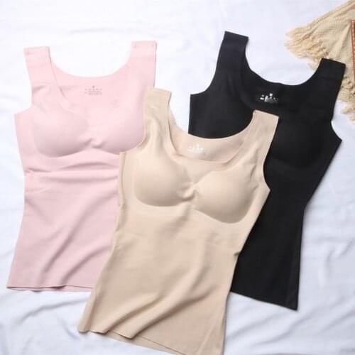 Japanese Autumn and Winter Plush Womens Warm Plush Hot Underwear Bottoming Vest Camisoles for Women
