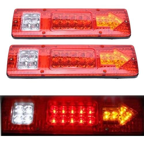19 LED Tail Light Car Truck Trailer Stop Rear Reverse Turn Indicator Lamp 12V
