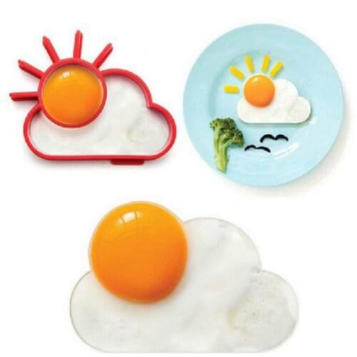 Silicone Fried Egg Pancake Ring Omelette Fried Egg Cloud Sun Shape Eggs Mould For Cooking Breakfast Frying Pan Oven Kitchen