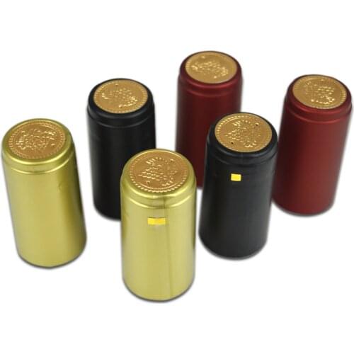 100pcs Pvc Heat Shrink Cap With Tear-off Line Import Row Material Home Brewing Red Wine Bottle Bar Seal DIY Accessories