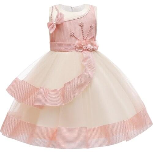 2020 Summer Cute Tutu Dress Girl Kids Dresses For Girls Children Clothes Lace Party Wedding Princess Dress Birthday Sleeveless