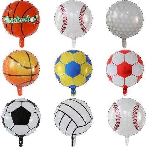 50pcs 18Inch Basketball bowling Golf Balloons Decorative Aluminum Foil Sports Themed Celebration Mylar Balloons Birthday Party