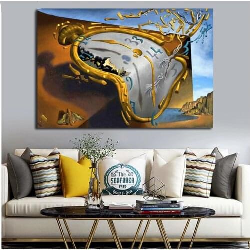 5D DIY Diamond painting kits Full Round square Diamond Art Clock By Salvador Dali Full Round Diamond embroidery P354