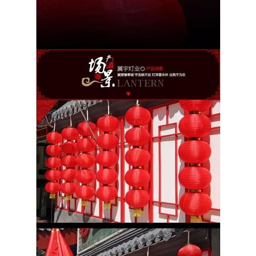 6Pcs/lot Round Silk Lanterns Wedding Birthday Party Decorations Supply Lamp Festive Red Chinese Ball Silk Chinese Lante
