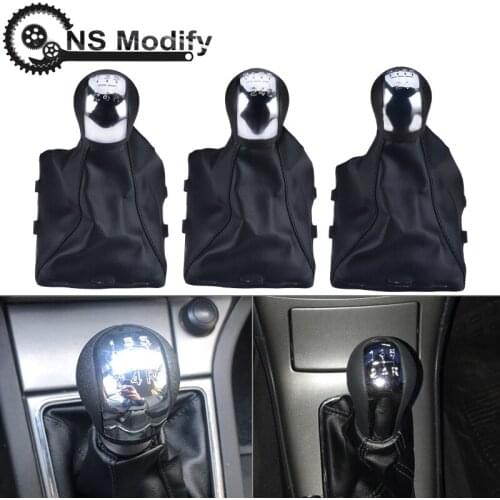 ABS Car Manual 5 6 Speed Gear Shift Knob Shifter HandBall With Gaiter Boot For Opel Vectra C B Corsa Astra G SIGNUM Combo 02-05