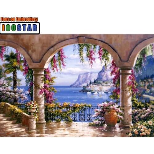 Diamond embroidery landscape diamond cross stitch crystal square diamond sets unfinished decorative Diy Diamond painting