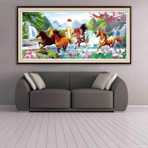 Diamond Painting Spring Full Drill Landscape Animal Rhinestone Diamon Embroidery Cross Stitch Kit Handmade Living Room Art Decor
