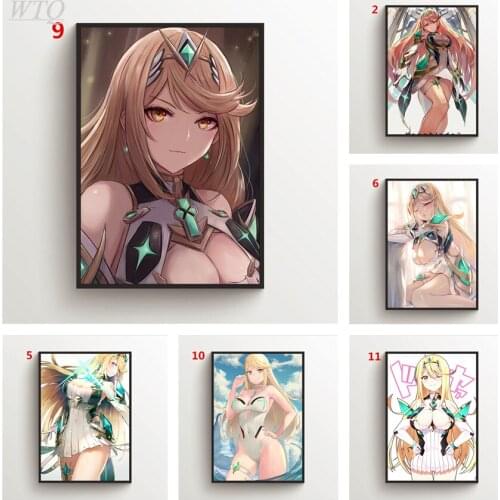 Xenoblade Chronicles 2 Hikari Mythra Anime Posters Wall Decor Poster Canvas Painting Wall Art Photos for Childrens Room Decor