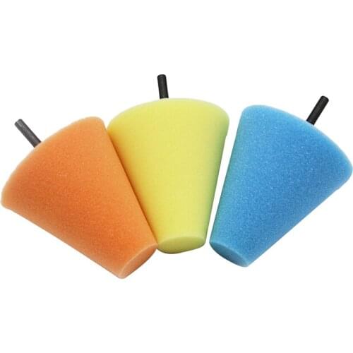 Car Wheel Bosses Polishing Machine Wheel Hubs Disk Steel Ring Polisher Cloths Cone-shape Sponges Pad Cleaning Tyres Auto 2021