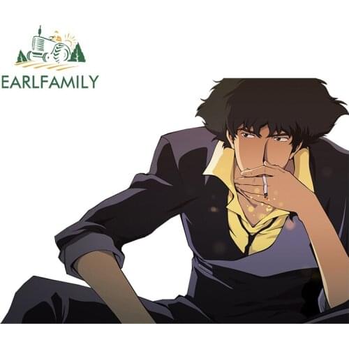 EARLFAMILY 13cm x 9.1cm for Cowboy Bebop Car Stickers Motorcycle Helmet Decal Waterproof Air Conditioner Personality Graphics