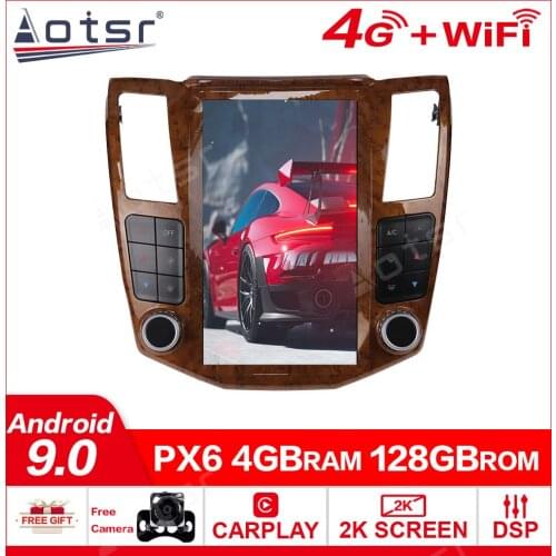 Tesla style 128G Android9.0 Car GPS Navigation car DVD Player For Lexus RX RX300 RX330 RX350 RX400H radio tape recorder headunit