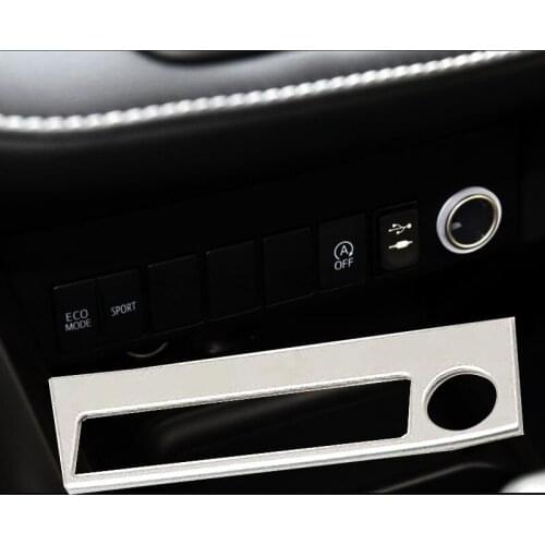 Fit For Toyota RAV4 2016 Matte Chrome Car Interior Console Cigarette Sequins Switch Button Cover Trim Decoration