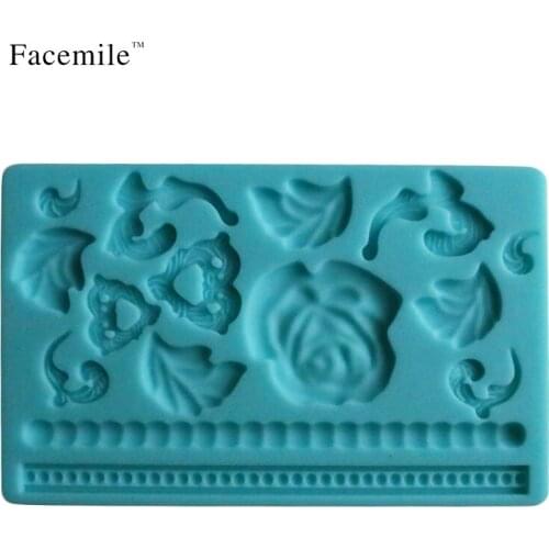Flowers leaf mould 3d diy practical peal lace flower fondant cake decoration embossing mold silicone mold 02026