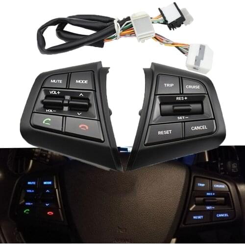 New Steering Wheel Button with backlight For H yundai Creta ix25 1.6L Steering Wheel Cruise Control Buttons Heating/Common wire